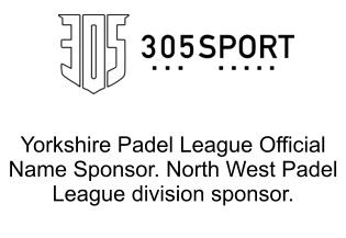 Yorkshire Padel League Official Name Sponsor. North West Padel League division sponsor.
